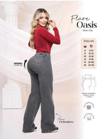 High Waisted Flare Leg Denim Jeans Ref Oasis