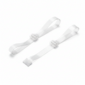 Two white straps on a white background