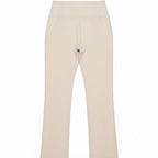 Stella's Corset beige athletic pants with a high waist and flared leg, perfect for performance and comfort.