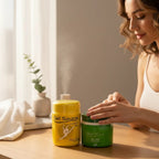 Stella's Corset Bell Franz Gel Sauna and Gel Frio Firming Gel Set with eucalyptus, warming and cooling effects.