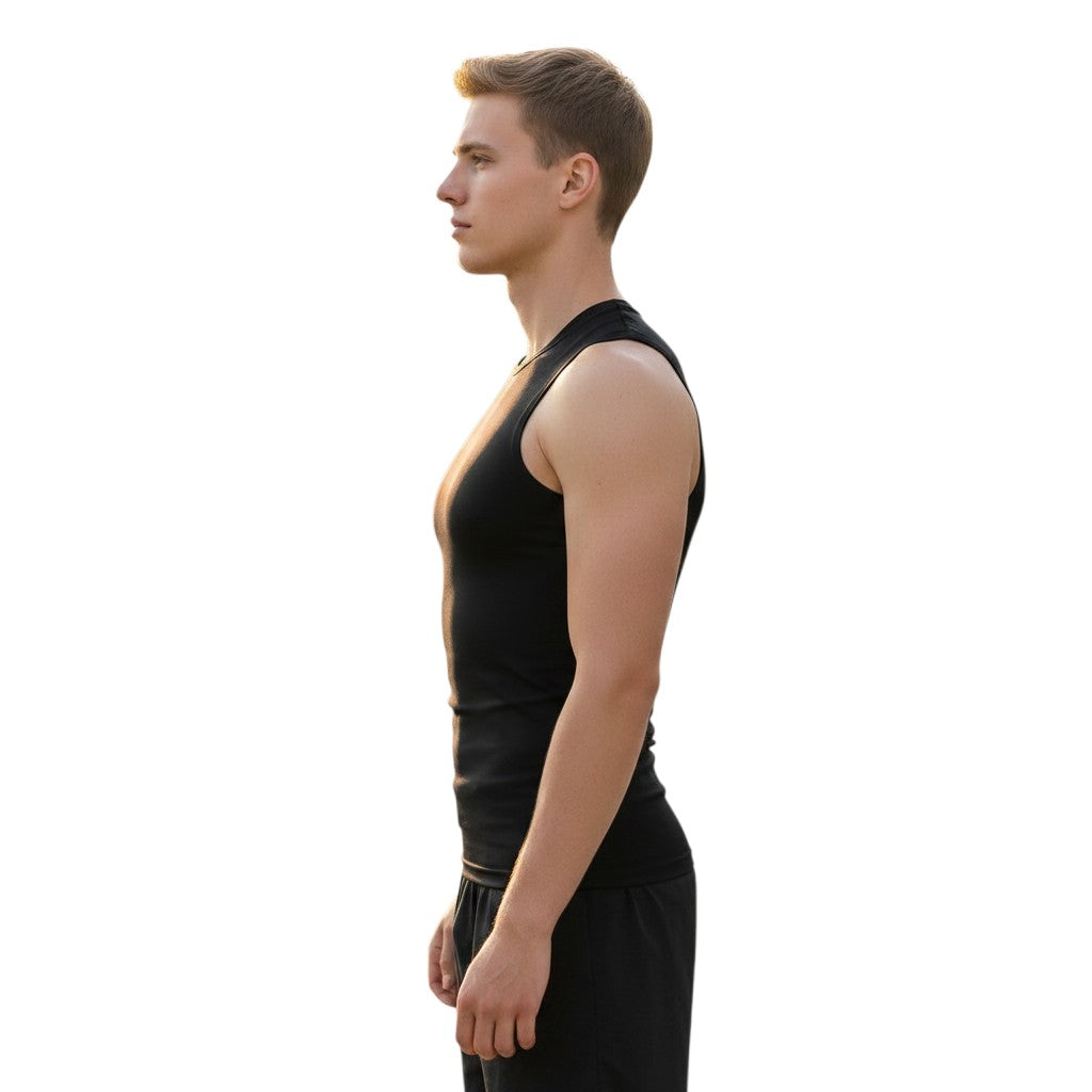 Stella's Corset black open-bust compression body shaper with natural butt lift and firm tummy control.
