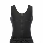 Stella's Corset black Powernet open-bust compression body shaper with zipper closure and natural butt lift.