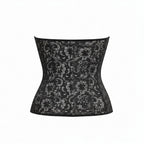 Stella's Corset black lace orthopedic waist cincher corset with adjustable straps and hook closure, REF 1001