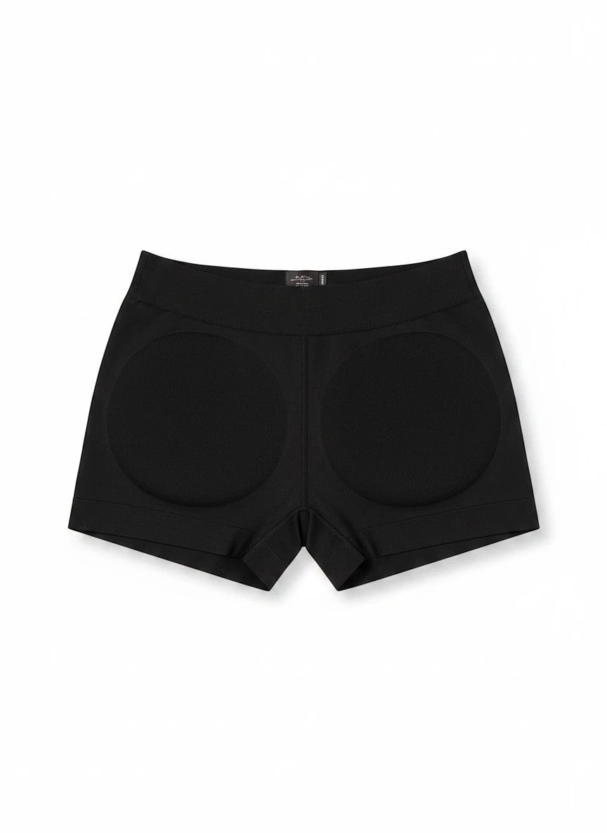 Stella's Corset black high-waist anti-chafing compression shaper shorts with butt enhancement