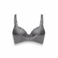 Stella's Corset grey lace push-up bra with adjustable straps and thick comfort side wings.