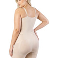 Stella's Corset beige high-back body control sculpting short with thigh slimming and waist cinching features.