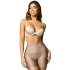 Stella's Corset High-Back Open-Bust Firm Compression Faja in taupe. Powernet with cotton-lycra lining.