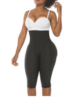 Stella's Corset black high-waisted shaping capri leggings with built-in corset waistband and tummy control.