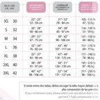 Stella's Corset size chart showing US sizes, waist, hip, and height/weight measurements in cm and lbs/kg.