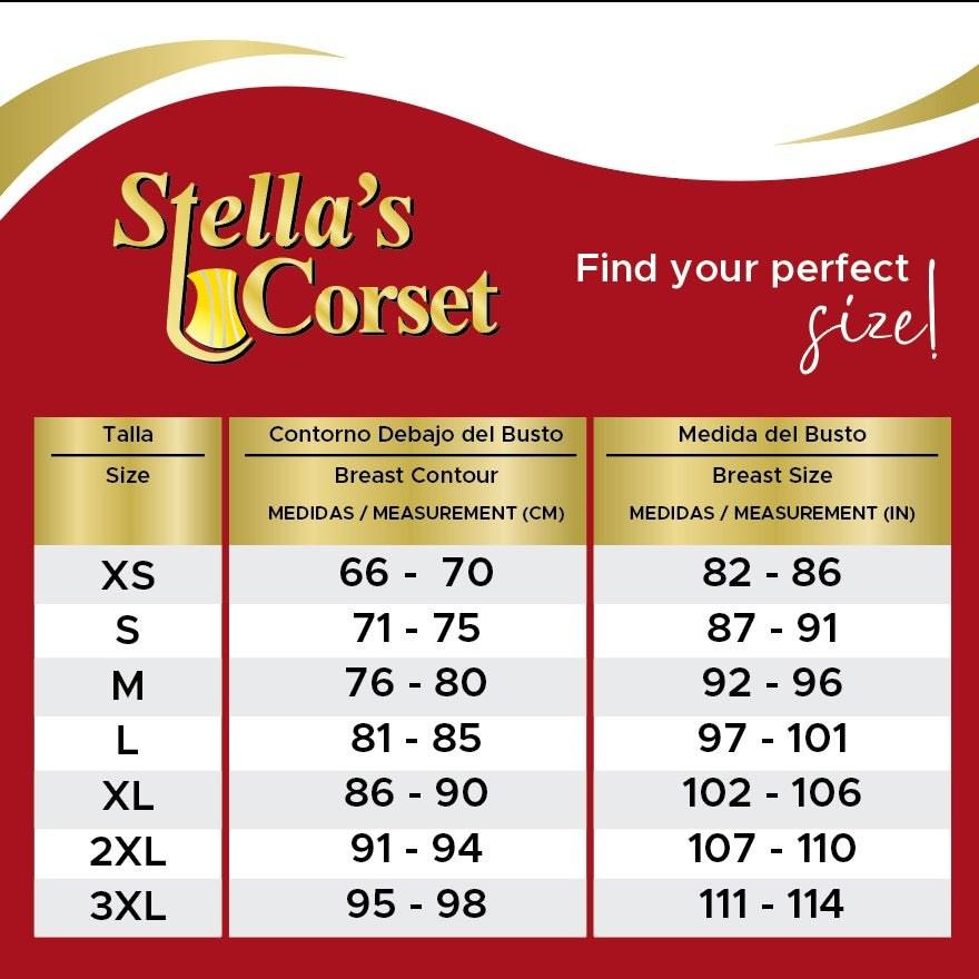 Stella's Corset Bra Chart