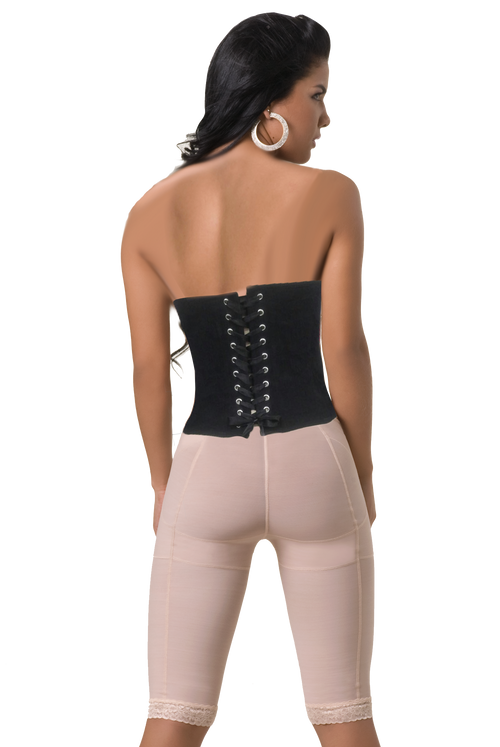 Fancy Powernet Zipper Corset with Strings | Authentic Stella's