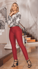 Fitted Dress Pants for Women (Red) - Stella's Corset